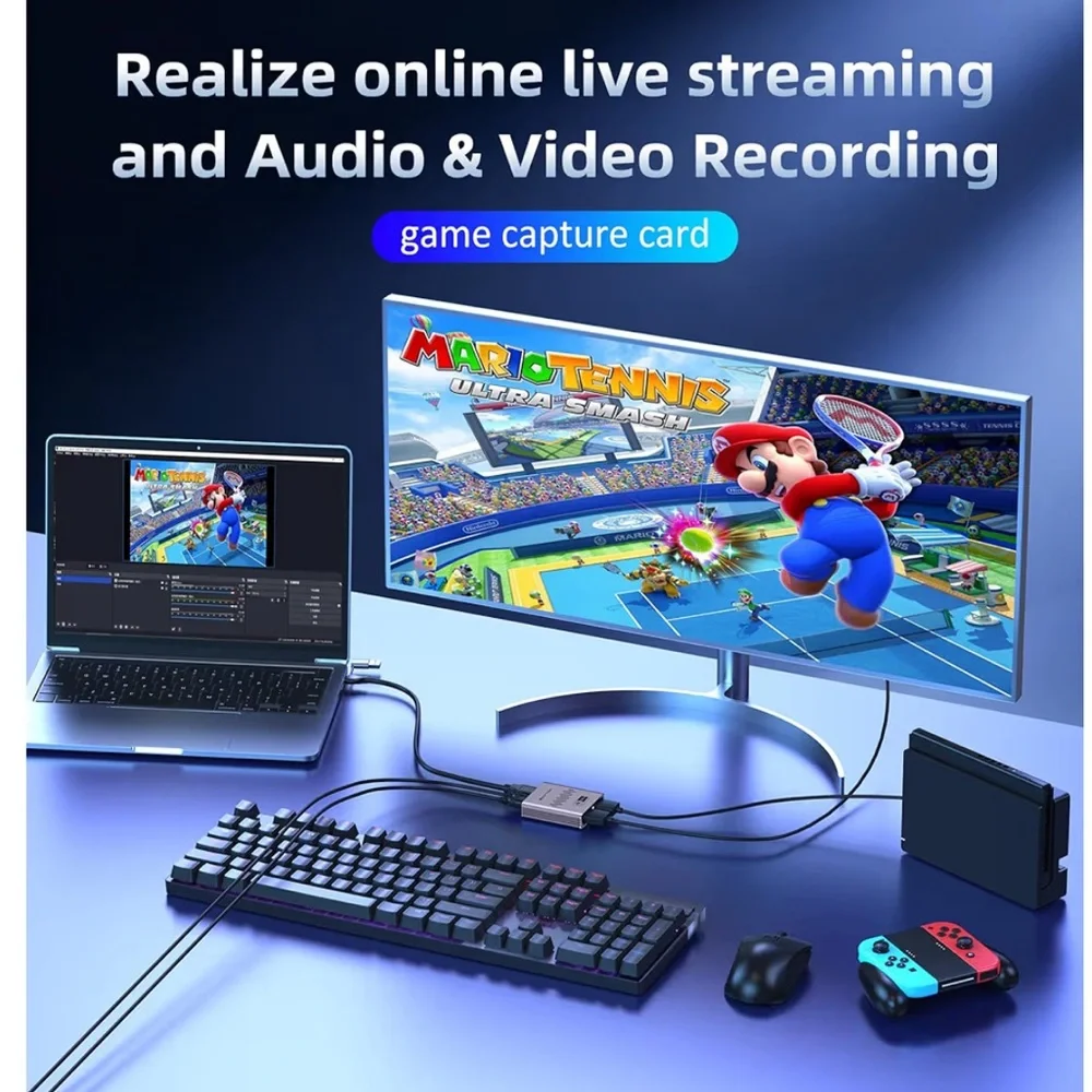 4K HDMI Video Capture Card for Nintendo Switch 2, PS5, Xbox, PC,Streaming